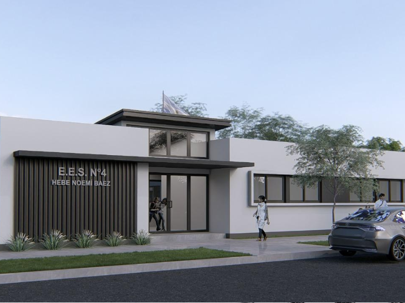 Así será el nuevo edificio de la Escuela Secundaria N° 4 de Villa Ramallo