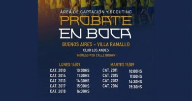 Boca Juniors realizará una prueba de jugadores en Villa Ramallo