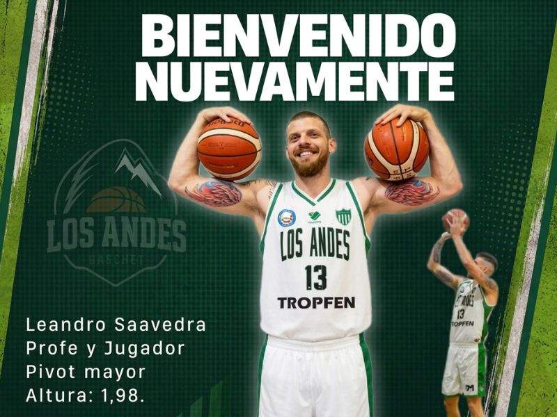 Leandro Saavedra vuelve a Los Andes para disputar el Prefederal Bonaerense