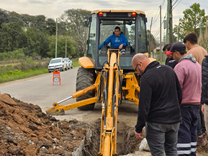 El Municipio de Ramallo avanza con obras de cordón cuneta y cloacas
