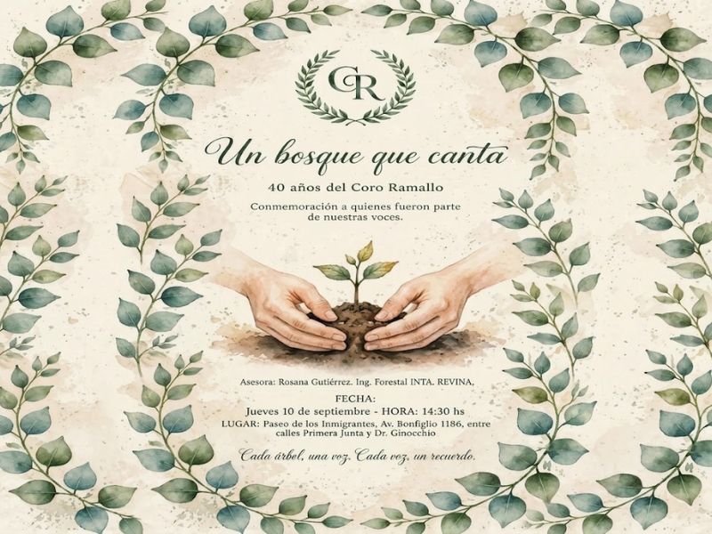 El Coro Ramallo impulsará el proyecto “Un bosque que canta” por sus 40 años