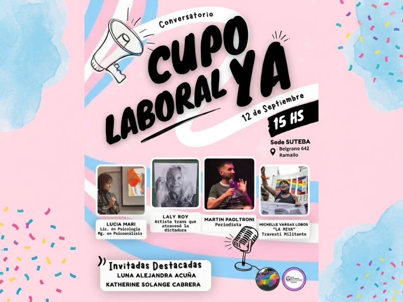 Organizan un conversatorio sobre el cumplimiento del Cupo Laboral Trans en Ramallo
