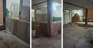 El camping de Los Andes suma infraestructura: ya comenzó la construcción de la nueva cantina, baños y vestuarios