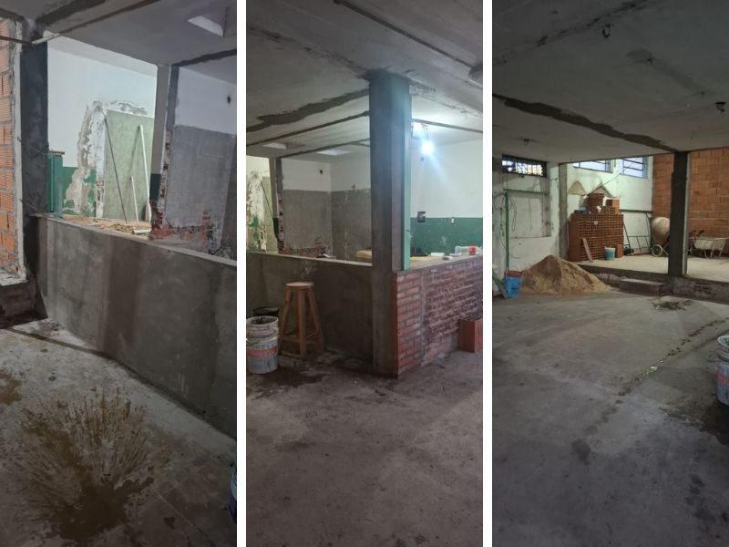 El camping de Los Andes suma infraestructura: ya comenzó la construcción de la nueva cantina, baños y vestuarios