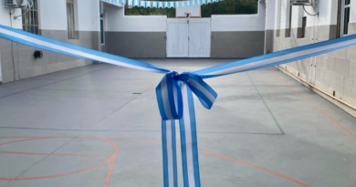 La Escuela 6 de Villa Ramallo reinauguró el renovado Patio de la Campana