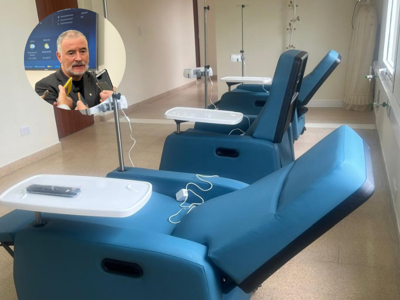 Poletti inauguró la nueva Sala de Oncología del Hospital Gomendio