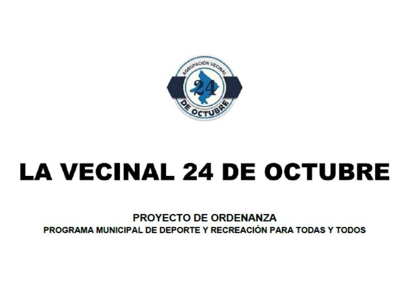 Concejo Deliberante: ingresó un proyecto para crear un programa municipal de deporte y recreación