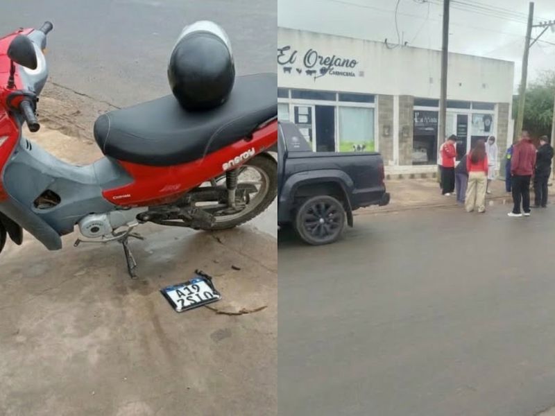 Villa Ramallo: una motociclista de 55 años resultó herida tras una colisión en De Zavaleta y Vuelta de Obligado