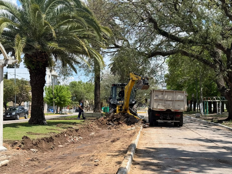 Comenzó la puesta en valor de un tramo de la avenida Mitre de Ramallo