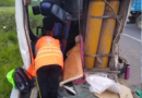 Un camión embistió una camioneta de apoyo de la columna de San Nicolás y Ramallo que marcha hacia Luján